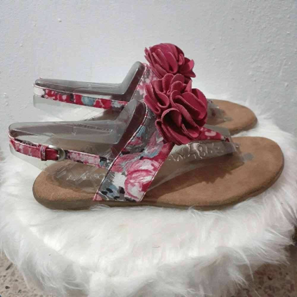 Aerosoles Slingback Thong Flower Pink Sandals
